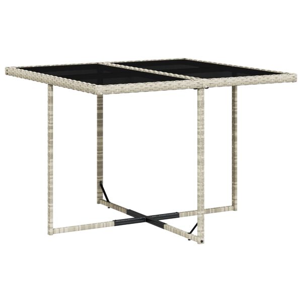 vidaXL Sodo komplektas su pagalvėlėmis, 5 dalių, pilkas, poliratanas