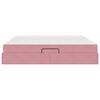 vidaXL Lova su daiktų laikymo vieta ir čiužiniu Rožinė 200 x 200 cm