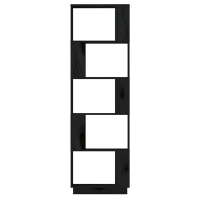 vidaXL Spintelė knygoms/kambario pertvara, juoda, 51x25x163,5cm, pušis