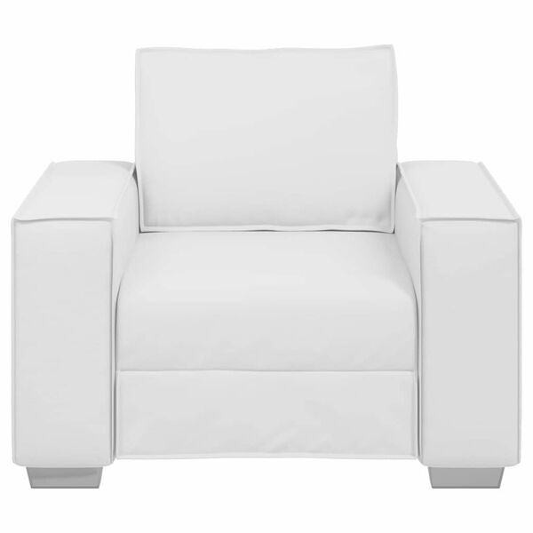 vidaXL Sofa Kėdė Baltas 100 cm Dirbtinė oda