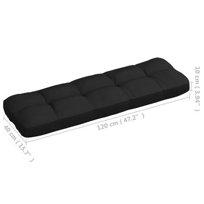 vidaXL Pagalvėlės sofai iš palečių, 7vnt., juodos spalvos