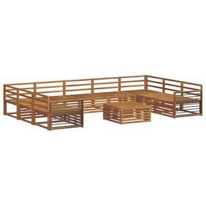 vidaXL Sofų komplektai 10 pcs Natūrali Kietos akacijos mediena