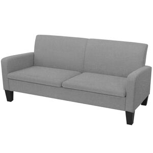 vidaXL Trivietė sofa, 180x65x76, &scaron;viesiai pilka