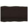 vidaXL Stalvir&scaron;is, tamsiai ruda, 100x60x(2-4) cm, medienos masyvas