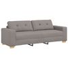 vidaXL Sofa 3 pcs Taupe Lino mišinio audinys