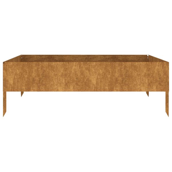 vidaXL Aukštas sodo lovelis, 100x100x33,5cm, Corten plienas