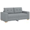 vidaXL Dvivietė sofa, &scaron;viesiai pilka, 180x77x82 cm, audinys