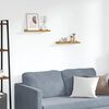 vidaXL Sieninė lentyna 2 pcs Smėlio 40 x 9 x 3 cm Apdirbta mediena