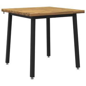 vidaXL 60 x 55 x 75 cm Kietos akacijos mediena Balta ir juoda