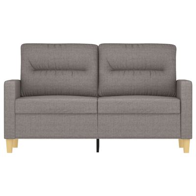 vidaXL Dvivietė sofa, taupe spalvos, 120cm, audinys