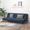 vidaXL Dvivietė sofa-lova, mėlynos spalvos, aksomas
