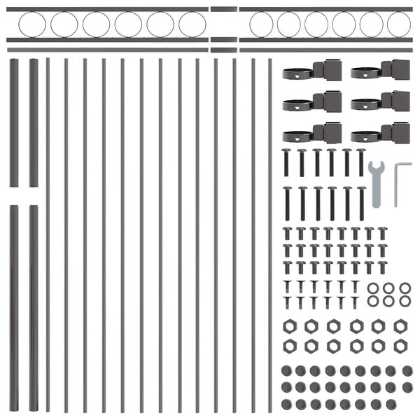 vidaXL Sodo tvora Pilka Plienas