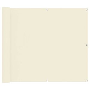 vidaXL Balkono Ekranas Kreminė 100 x 800 cm Oksfordo audinys