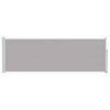 vidaXL I&scaron;traukiama &scaron;oninė kiemo pertvara, pilkos spalvos, 100x300cm