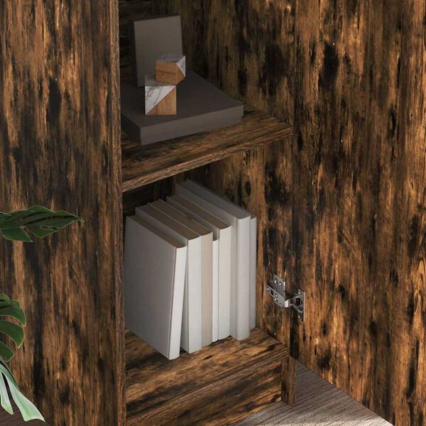 vidaXL Aukštasis stalas Dūminio ąžuolo 35 x 39 x 168 cm