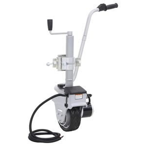 Atraminis ratukas su varikliu priekabai, aliuminis, 12V, 350W