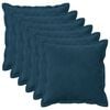vidaXL Pagalvėlės užvalkalas 6 pcs HOUTEN Mėlyna 50 x 50 cm Aksomas