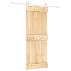 vidaXL Slankios durys Natūrali ir Balta 80 x 210 cm