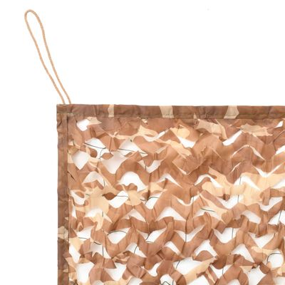 vidaXL Kamufliažinis tinklas su laikymo krepšiu, smėlio spalvos, 4x5m