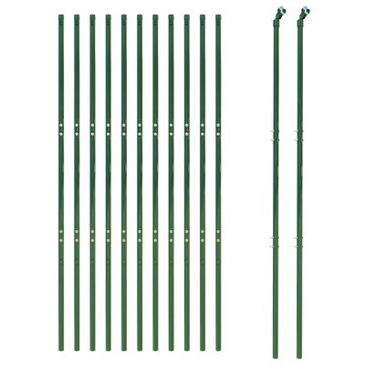 vidaXL Tinklinė tvora, žalios spalvos, 1,6x25m