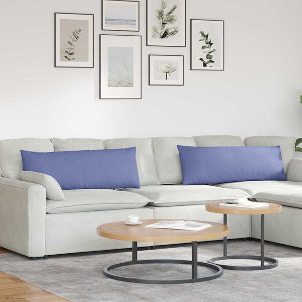 vidaXL Sofa Pagalvės 2 pcs Džinsinės mėlynos 120 x 40 cm audinys