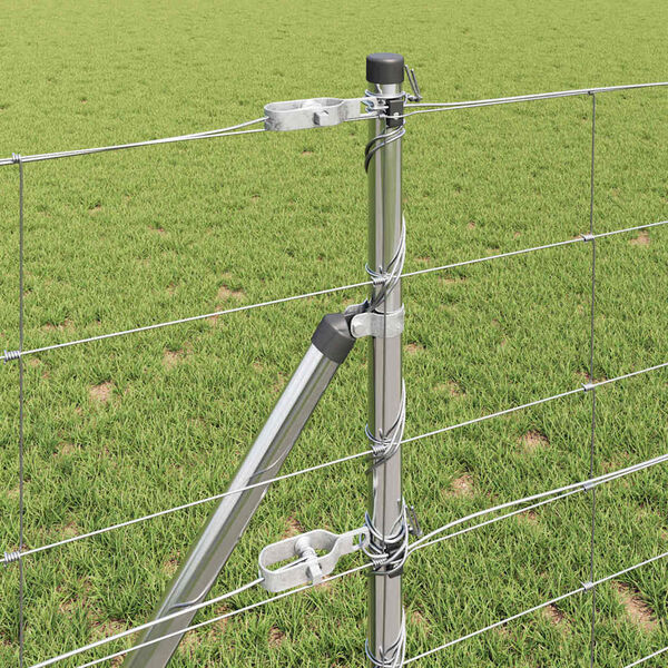 vidaXL Tvorelės stulpas Cinkuotas 25 x 0,8 m Plienas