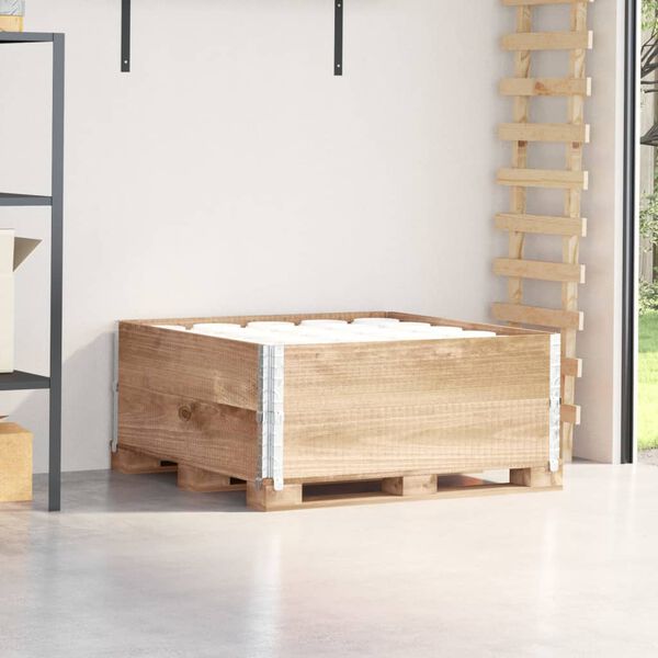 vidaXL Padėklų apvadai, 2vnt., 100x100cm, pušies masyvas