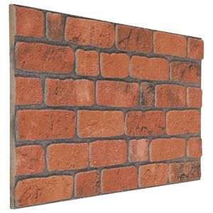 vidaXL Sienų plok&scaron;tės 10 vnt. 100 x 50 cm Terakotos EPS putos