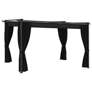 vidaXL Pavėsinė, antracito spalvos, 4x3m (49257+49258)