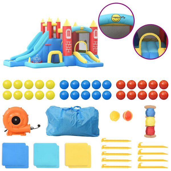 Happy Hop Batutas pilis su čiuožykla, 400x284x213cm