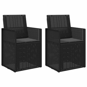 vidaXL Sodo Valgomojo Kėdės 2 pcs Antracito PP