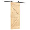 vidaXL Slankios durys Natūrali ir juoda 85 x 210 cm