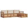vidaXL Lauko sofos komplektas 4 pcs Natūrali