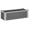 vidaXL Paauk&scaron;tinta sodo lova Pilka 75 x 30 x 22 cm WPC ir aliuminis