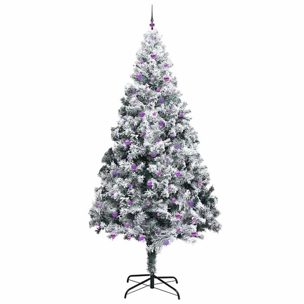 vidaXL Kalėdų eglutė su 300 LED s stovu Žalia 300 cm PVC