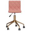 vidaXL Pasukamos valgomojo kėdės, 2vnt., rožinės spalvos, aksomas