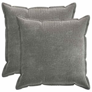 vidaXL Pagalvėlės užvalkalas 2 pcs HOUTEN Tamsiai pilka 80 x 80 cm