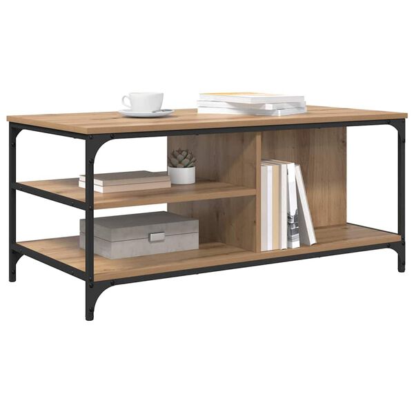 vidaXL Kavos staliukas Amatininkų ąžuolas 100 x 50 x 45 cm