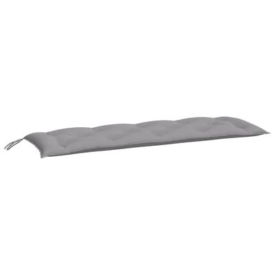 vidaXL Sodo suoliuko pagalvėlė, pilkos spalvos, 150x50x7cm, audinys