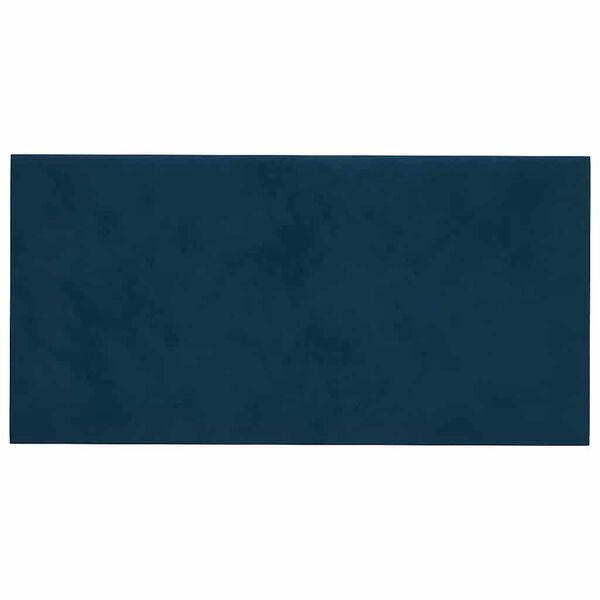 vidaXL Sienų plokštės, 12vnt., mėlynos, 30x15cm, aksomas, 0,54m²