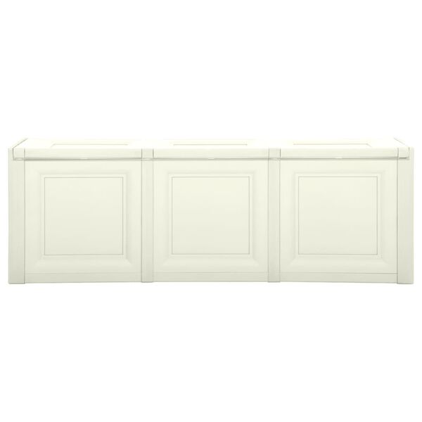 vidaXL Dėžė pagalvėlėms, vanilinės ledo spalvos, 125x40x42cm, 130l