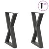vidaXL Valgomojo stalo kojos, 2 vnt., antracito spalvos, 50x(72-73,3) cm, plienas