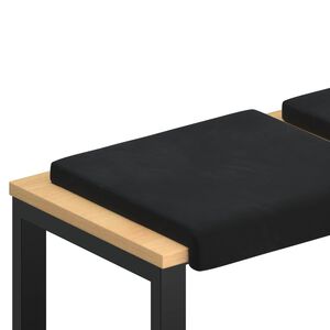 vidaXL Suoliuko pagalvė 2 vnt. Aksomas Juoda Gylis 35 cm