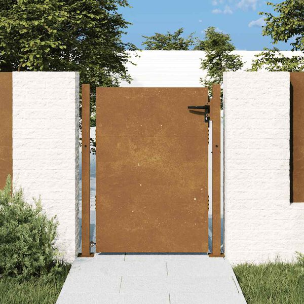 vidaXL Sodo vartai, 100x125 cm, Corten plienas