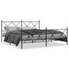 vidaXL Lovos rėmas su galvūgaliu/kojūgaliu, juodas, 183x213cm, metalas