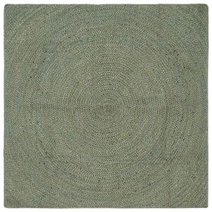 vidaXL Zoninės kiliminės dangos Alyvuogių žalia 160 x 160 cm Džiutas