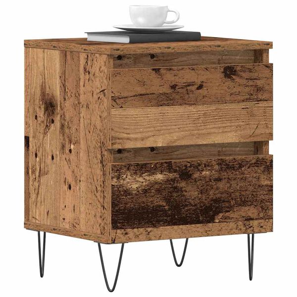 vidaXL &Scaron;alia lovos spintelė 2 pcs Sena mediena 40 x 35 x 50 cm