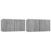 vidaXL Pakabinamos TV spintelės, 2vnt., pilkos, 60x30x30cm, mediena