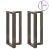 vidaXL Baro stalo kojos, T formos, 2 vnt., juodos, 40x35x(90-91) cm, plienas