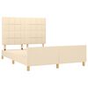 vidaXL Lovos rėmas be čiužinio, kreminės spalvos, 140x200cm, audinys
